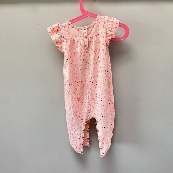 Soft Gallery Flutter Sleeve Pebble‎ Print Romper- Size 12M - Picture 2 of 5